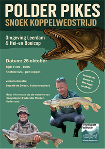 Snoek koppelwedstrijd Polder Pikes - Inschrijving nu geopend